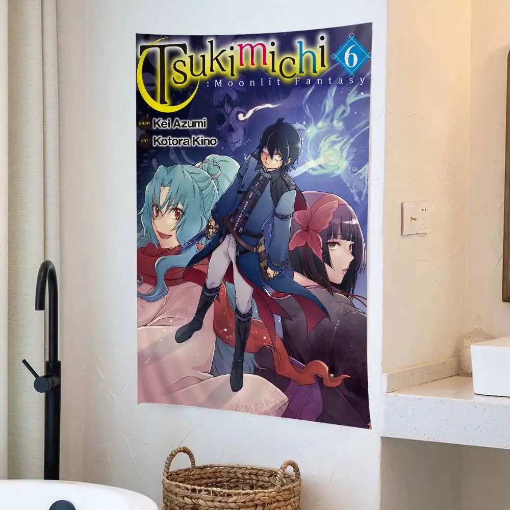 Tsukimichi Moonlit F-Fantasy لتقوم بها بنفسك قماش مزخرف جداري بوهيمي جدار المفروشات ماندالا ديكور المنزل