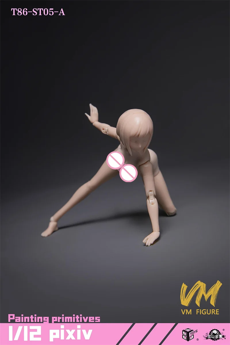 86TOYS T86-ST 1/12 أنثى المفاصل المرنة و لطيف رئيس مفصلية نموذج لجسم القياسية الدهون الورك الجسم 6 "الجندي عمل الشكل دمية #4