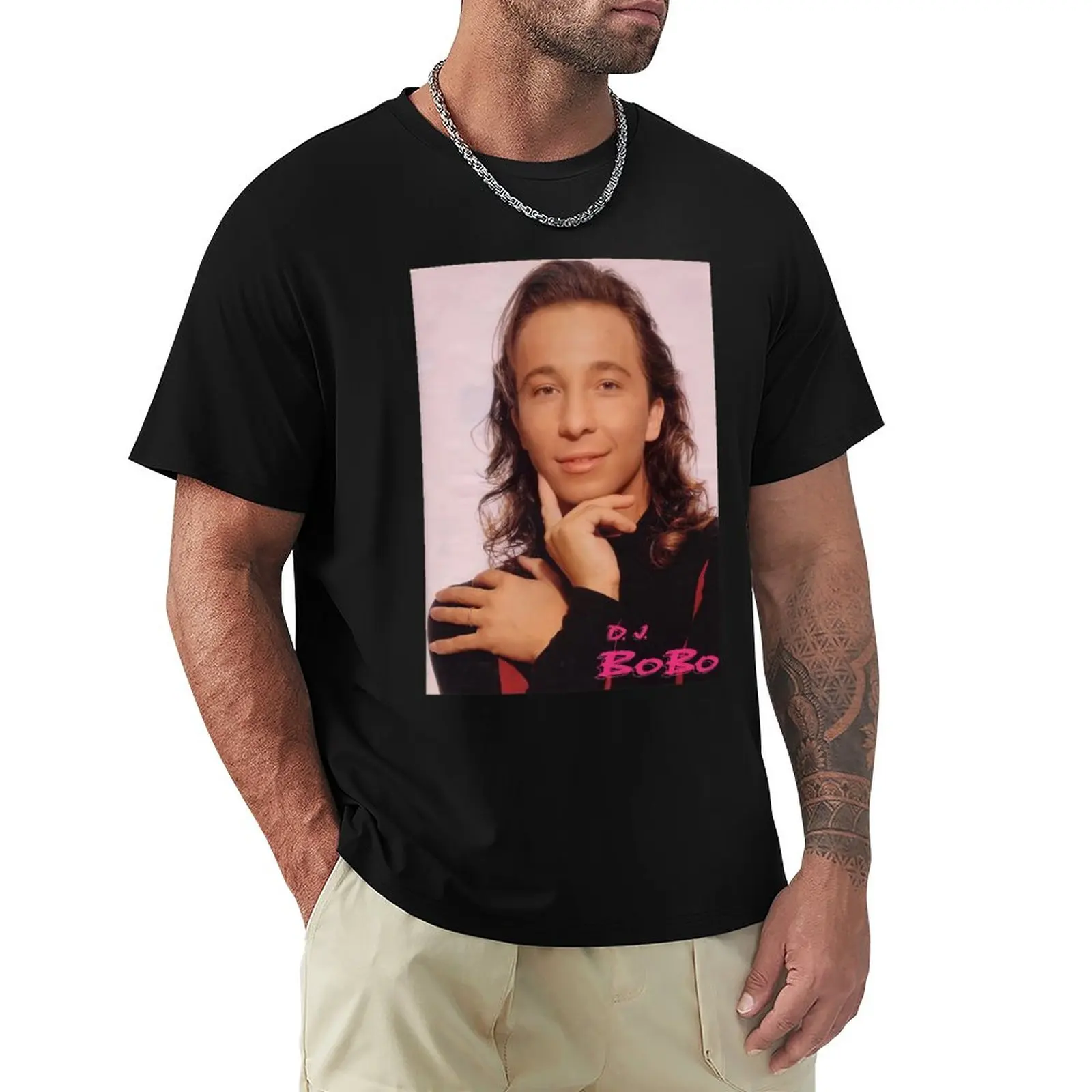 

DJ BOBO T-Shirt funnys hippie clothes Short sleeve tee mens big and tall t shirts