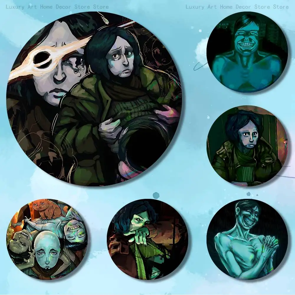 

No Im Not a H-Human-S Pins 58mm Cute Cartoon Badge Handmade Brooches for Backpack Accessories