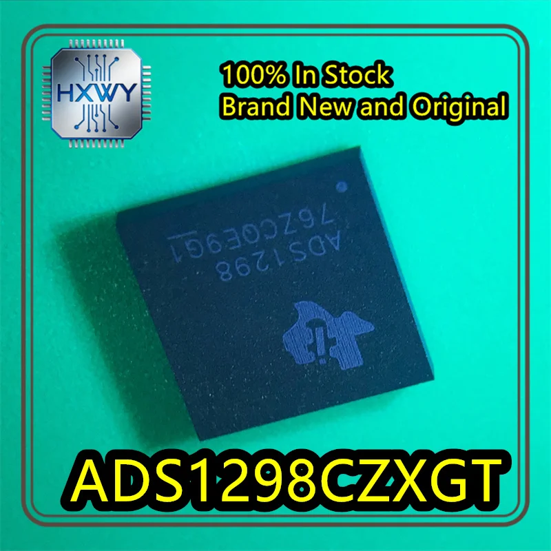 (1/5) ADS1298CZXGT ADS1298 NFBGA64 24-bit Bioelectric Signal Acquisition Analog Front End, Brand New Original Authentic In Stock