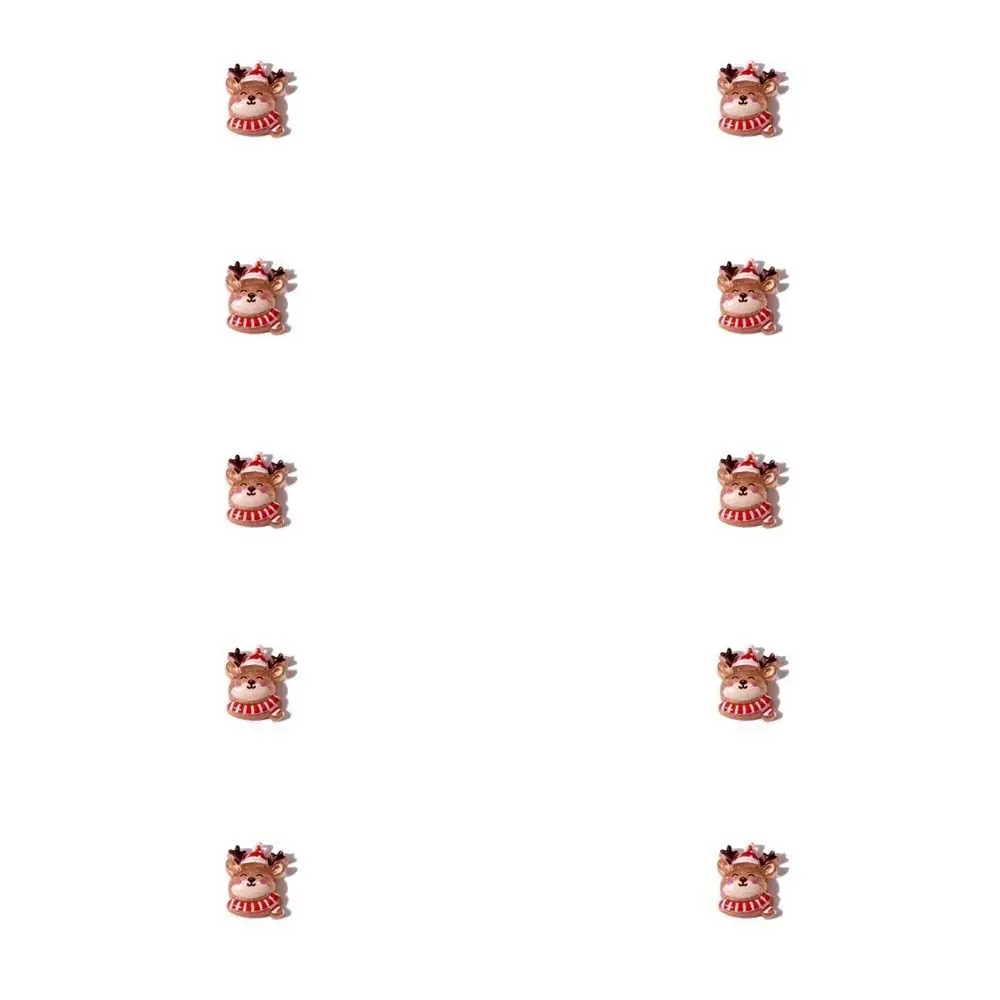 

10Pcs/set Nail Supplies Christmas Nail Decorations Manicure Ornaments Deer Star Christmas Nail Accessories Xmas Nail Charms