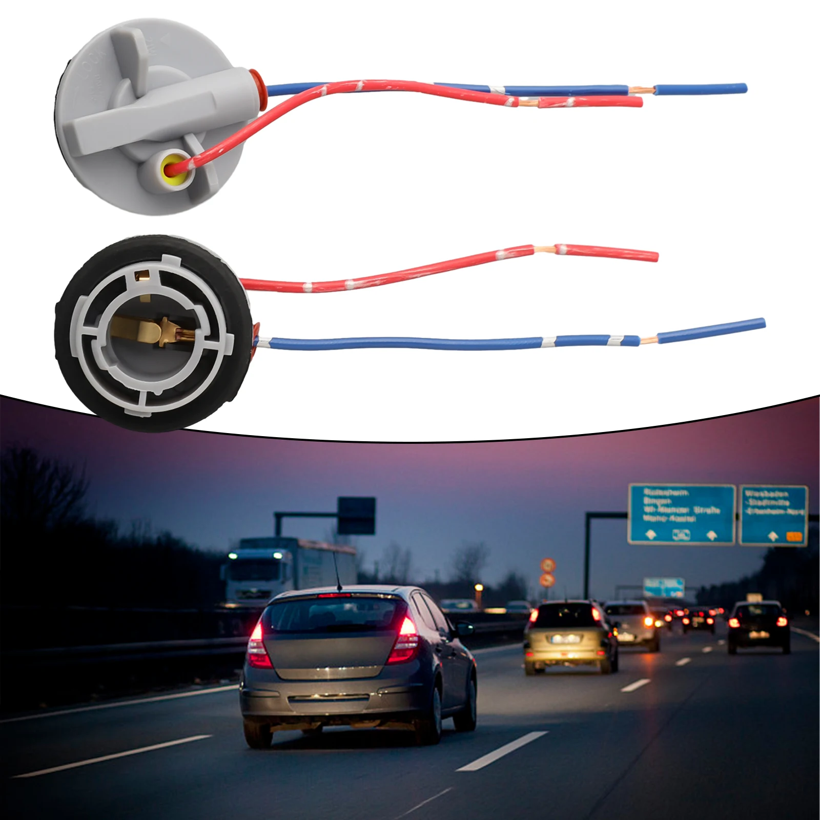 

BA15S/1156/382 Патрон для лампы Автомобильный держатель лампы Базовый адаптер Разъем для освещения с водонепроницаемой резиновой уплотнительной конструкцией