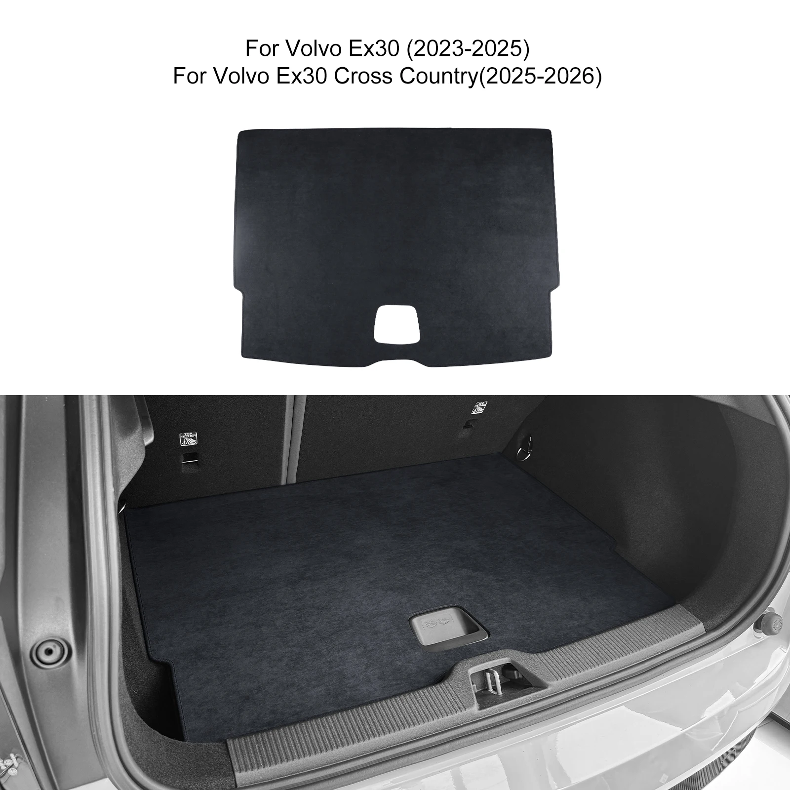 

Коврики в багажник автомобиля для Volvo EX30 2023-2025, коврик для багажника, защитный чехол, складная накладка, хвостовой ящик, защита от падения, аксессуары для интерьера