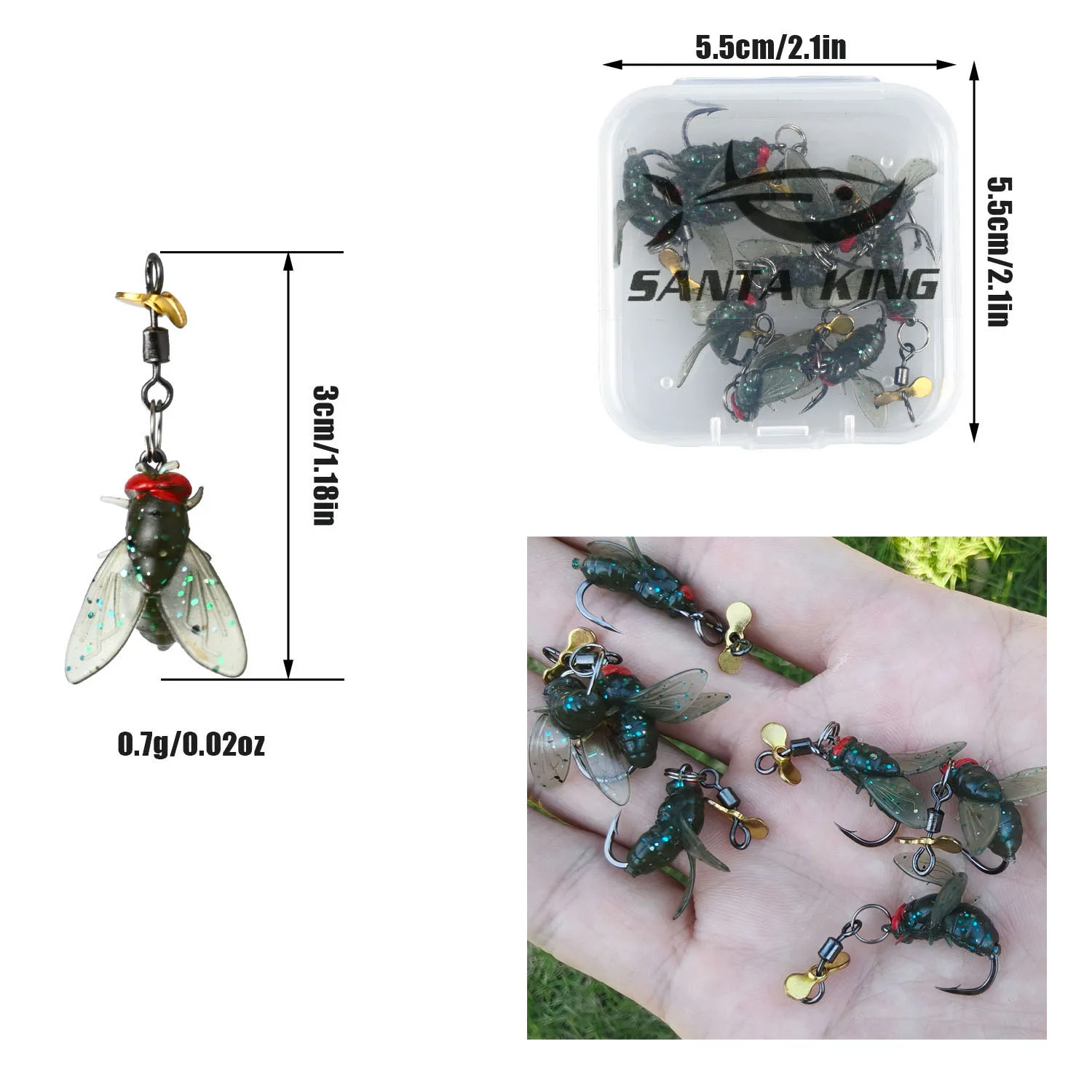 10Pcs/20Pcs Bionic Fly Fishing Bait s 3