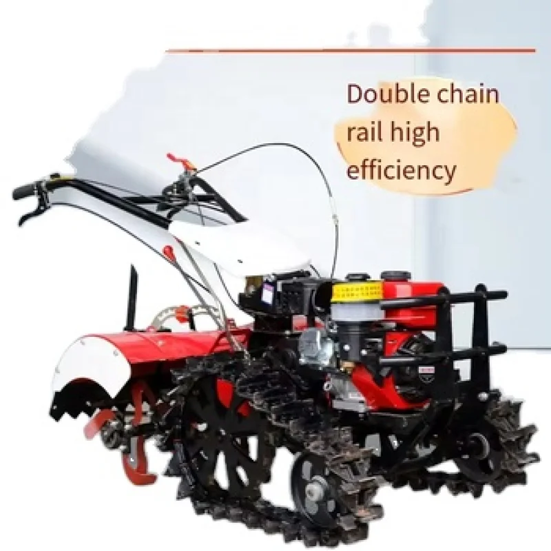 

Newly Launched 8/10/12/15HP Double Chain Track Power Rotary Tiller Small Tiller