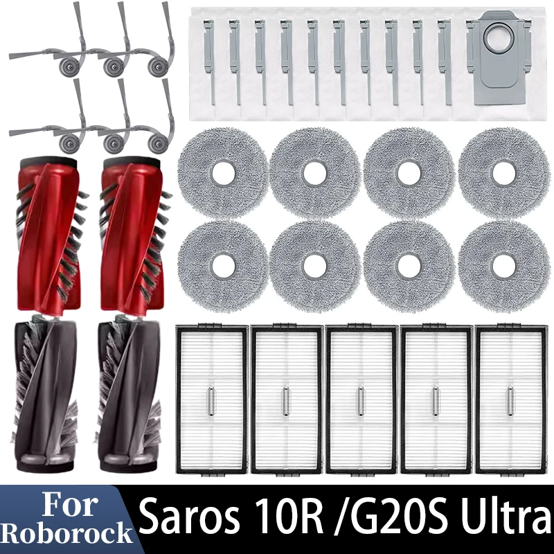 Kompatibel mit Roborock Saros 10R / Qrevo CurvX / Qrevo Curv 2 Pro / Qrevo Curv 2 ProX / G20S Ultra Ersatzteile und Zubehör