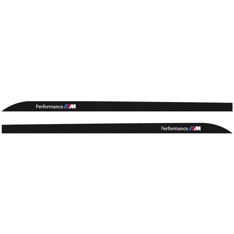 2pcs Car Side Skirt Sill Carbon Fibre Body Protection Sticker For BMW M Performance 1 3 5 7 Series M3 M4 M5 M6 X1 X3 X5 X6 X7