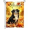Bernese Mountain Garden Flag Fall Decorations 12x18 Double Sided jjp