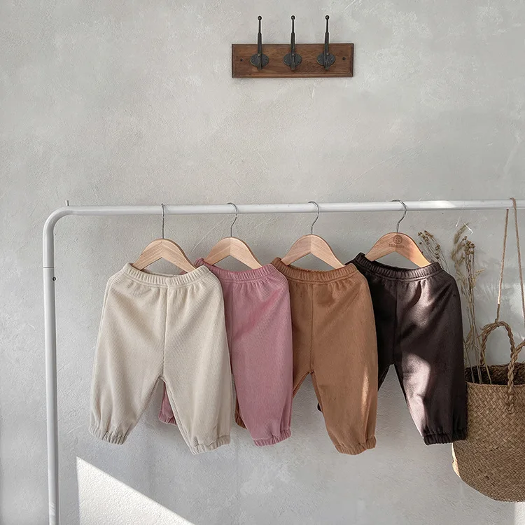 2025 الشتاء الرضع فتاة الدافئة سروال قصير خمر جديد الطفل الصوف السراويل الصلبة طفل صبي سراويل تقليدية ملابس الأطفال