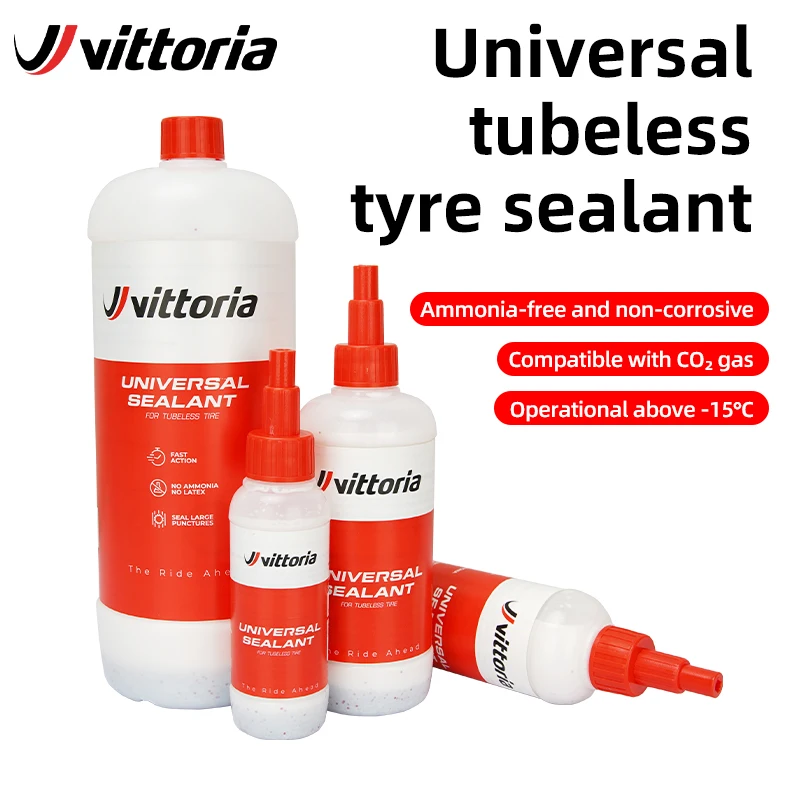 Selante de Pneus Tubeless Vittoria Universal, Fluido de Reparação de Furos para Bicicletas, Proteção Rápida e Líquido de Reparação de Longa Duração