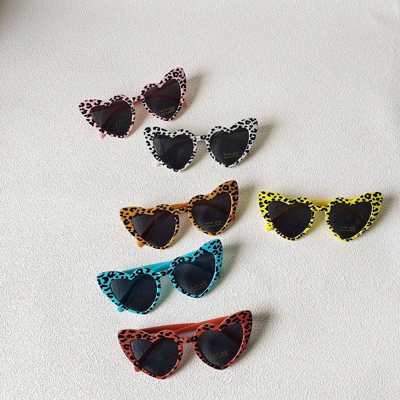 

Baby Boys Girls Children's Sunglasses Love Leopard Print Sunglasses Fashion Sunglasses Children's Decoration