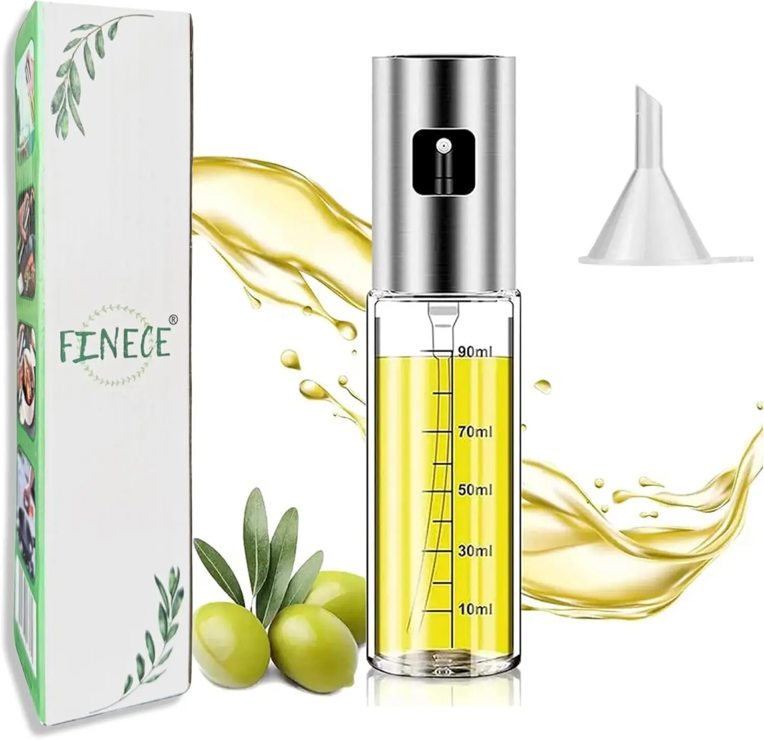 

Sprayer for Cooking, 100ml Olive Oil Sprayer Mister for Air Fryers, Oil Spray Bottle, Vinegar Soy Sauce Dispenser, Oil Mister wi