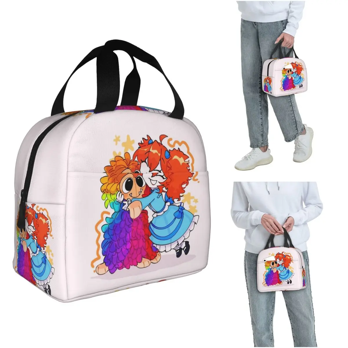 

Funny Yarnaby Plush Critters Insulated Lunch Bag for Kids School Cooler Thermal Food Box Tote Leakproof Lunch Boxes Container