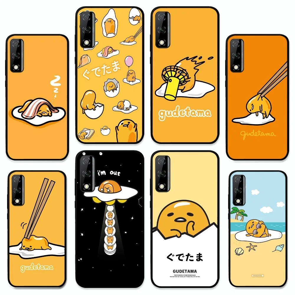 Yellow Lazy Egg G-Gudetamas Phone Case For Huawei Y9 6 7 5 Prime Enjoy 7s 7 8 Plus 7a 9e 9plus 8E Lite Psmart Shell