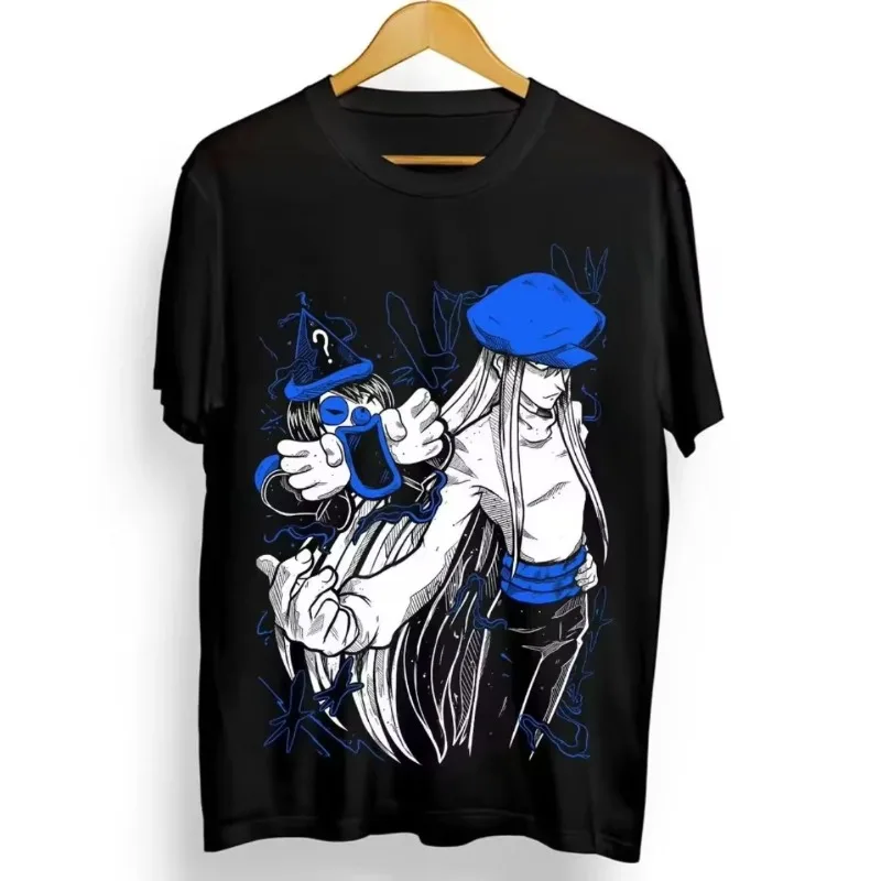 Trend Summer 2025 Cosplay Neutral Black and White Hunter X Hunter Kite T-Shirt Anime Manga HxH Black T-Shirt All Sizes Anime view 2