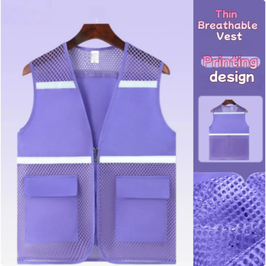 2026 Summer Customized Logo Sleeveless Thin Breathable Vest Event Volunteer Vest Camping & Hiking and Hunting Work Vest