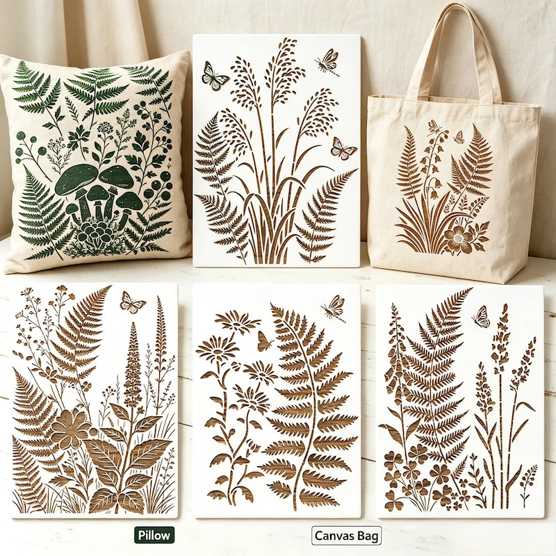 Botanical Fern Stencils Set