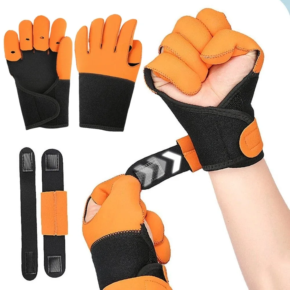 

Finger Splint Hand Training Gloves Anti Spasticity Anti-Slip Protective Gloves Hand Brace Breathable Five Finger Trainer