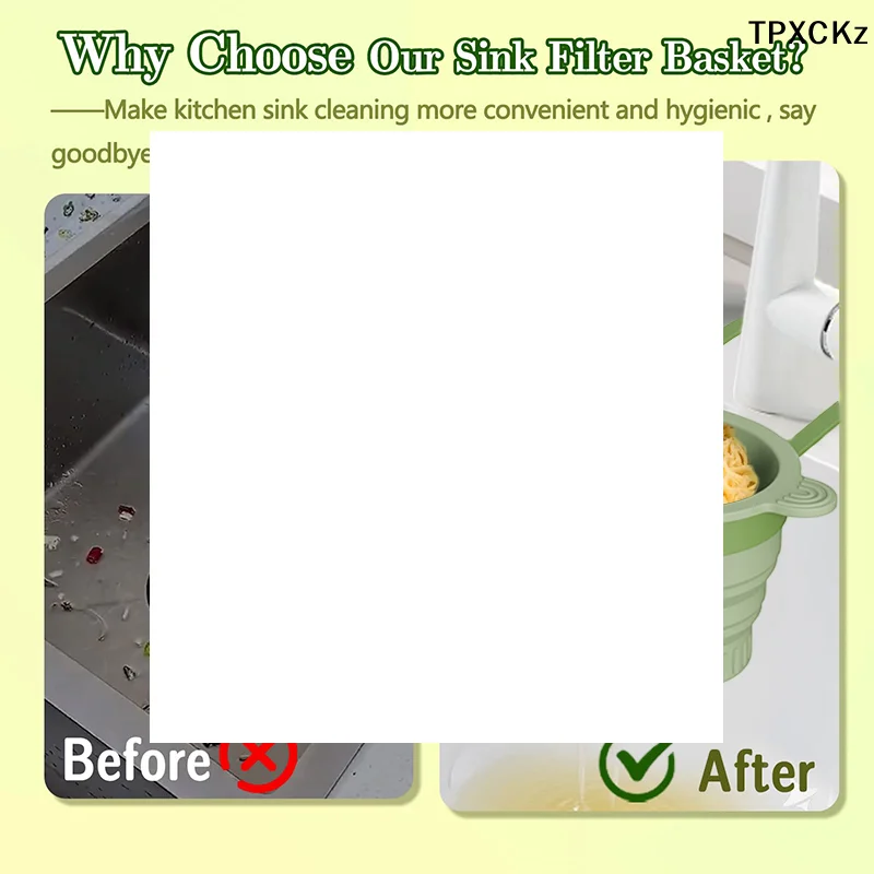 

Корзина для сита для раковины, подвесная корзина для сливного фильтра для кухонной раковины, новинка 2025 года, самоочищающийся уловитель еды для раковины