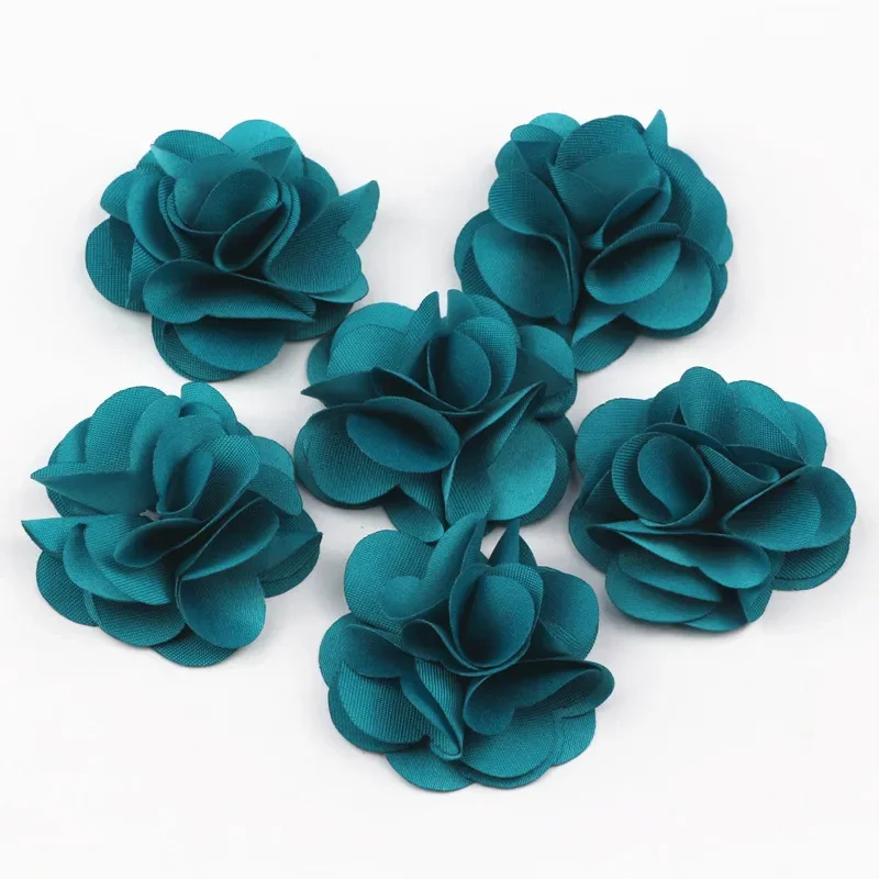 Fashion 10Pcs Cloth Fribric Flower Charm Fringed Flat Base Tassel For DIY Cloth Decoration Pendant Vintage Tassels