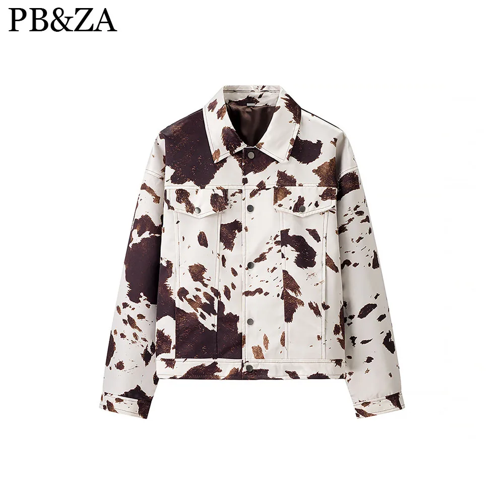 

Осенняя новая женская одежда во французском стиле с лацканами, ткань с длинными рукавами и принтом, короткая куртка, куртка, куртка
