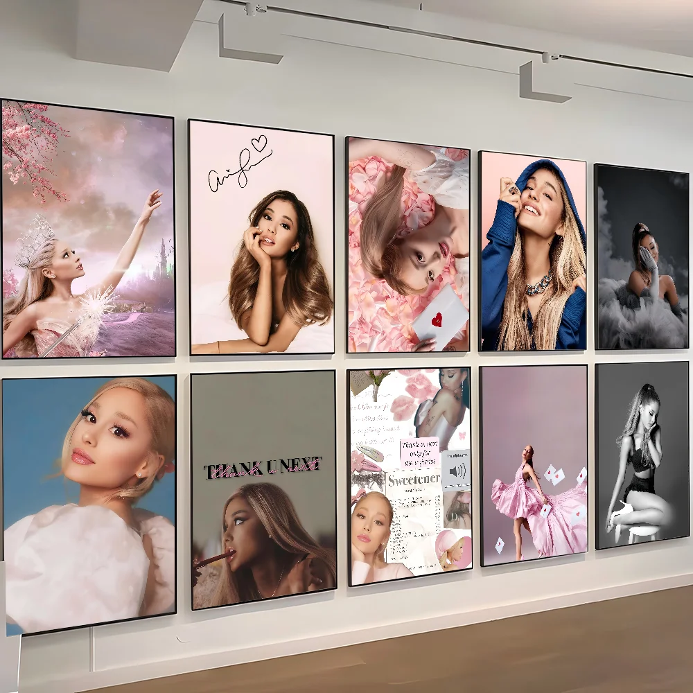 1 قطعة A-Arianas المغني G-Grande المشارك ذاتية اللصق الفن ورق مقاوم للماء ملصق مقهى بار غرفة جدار ديكور