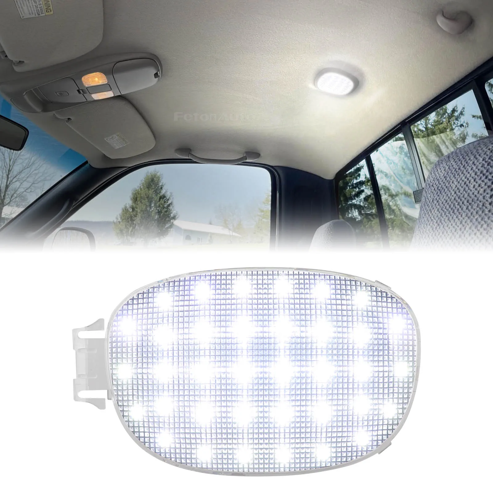 1x Panel de luz LED para puerta de coche, mapa Interior, lectura de techo, luz Doem para Dodge Ram 1500 Durango Durango Grand Caravan