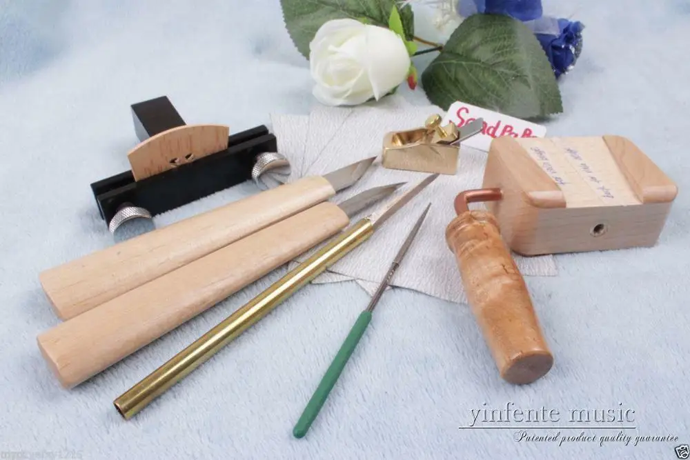 Violin Making Tools Brass Planes Bridge Knife Clamp needle file sand paper