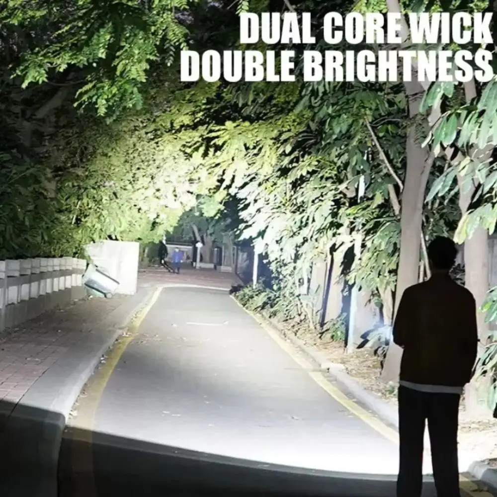 

Red Blue Warning Light Zoomable Flashlight Waterproof zoom in and out Super Bright Torch Type-C fast charging