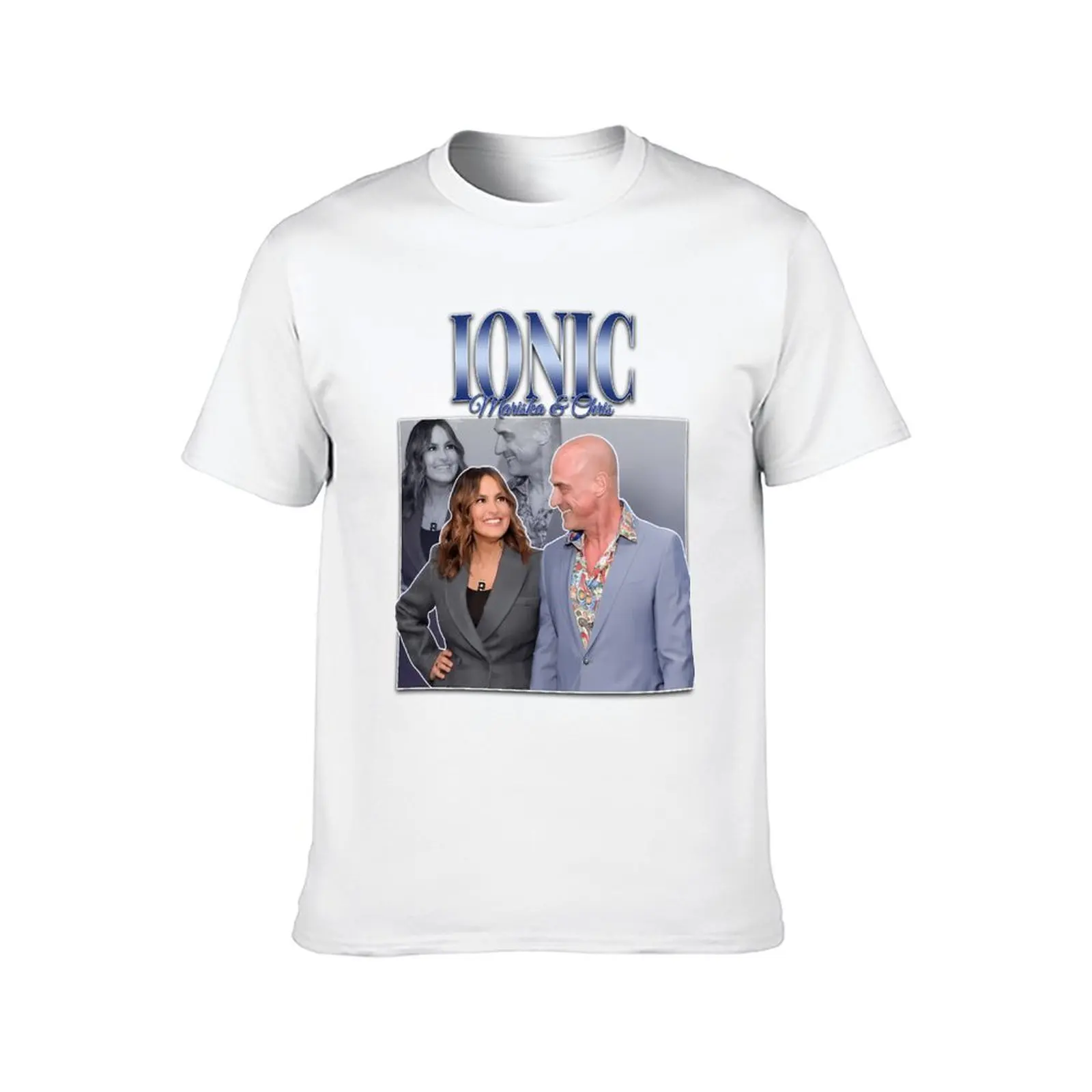 كريس ميلوني وماريسكا هارجيتاي أيوني 90s مستوحاة خمر تحية تي شيرت تي شيرت رجل القطن تي شيرت