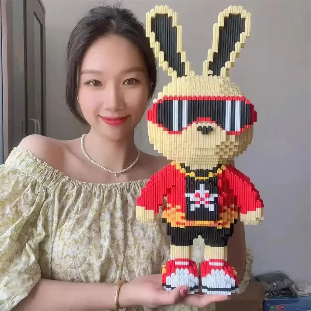 

2026 New DIY Children's Toy Candy Bunny Colorful Cute Mini 3D Model Desktop Decoration Building Blocks Christmas Birthday Gift