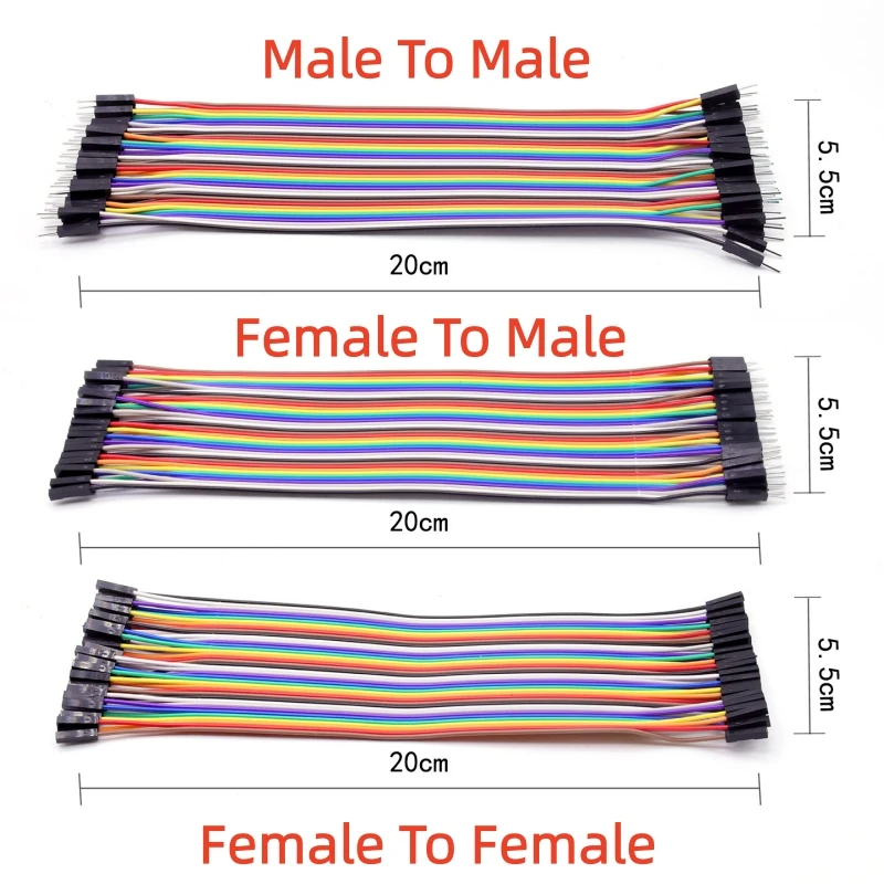 40PIN  Dupont Line Male to Male + Female to Male and Female to Female Jumper Dupont Wire Cable for Arduino DIY KIT