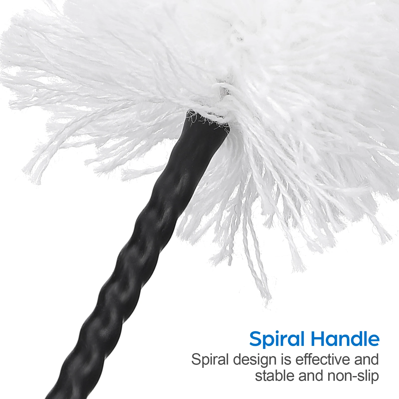 

Flute Cleaning Brush White Cotton Durable Twisted Wire Loop Handle Professional Instrument Cleaner Flute Accessories