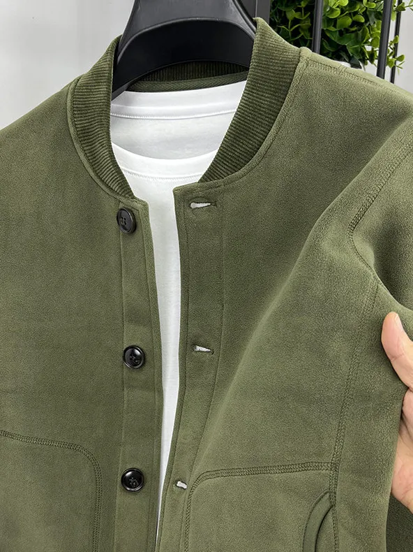 

Мужской вязаный свитер Thiened Fce Baseball Jaet на пуговицах, с воротником-стойкой, осенне-зимний, модный, городской стиль, полиэстер