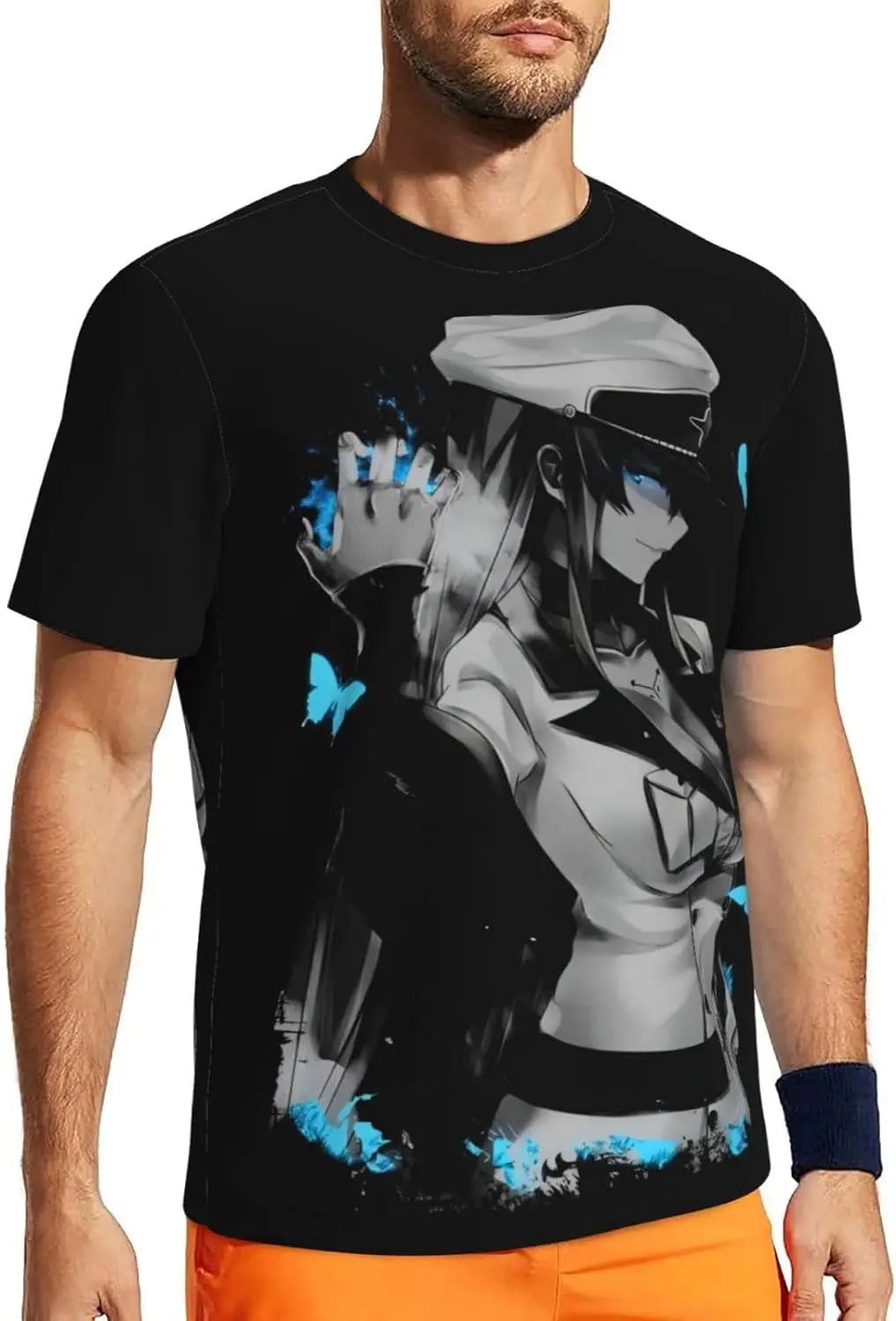 

Anime Akame Ga Kill Esdeath Shirt Men's Sports Round Neck Short Sleeve Tee Tops