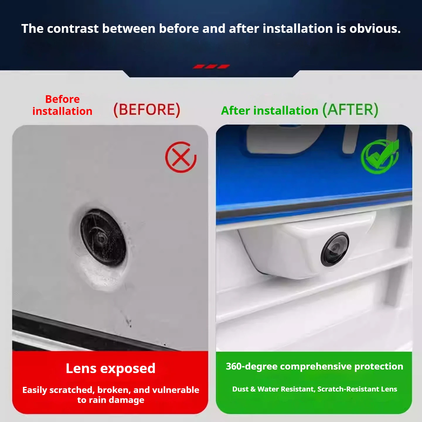 For Jetour T2 C-DM ICH‑X K3 Jetour T1 I‑DM Car Camera Protective Cover Reverse Lens Guard Scratch-resistant Protective Cover