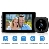 4.5 Inch 1080P Digital Door Viewer Smart Home Peephole Doorbell Camera PIR Motion Detection Night Vision Video Doorbell