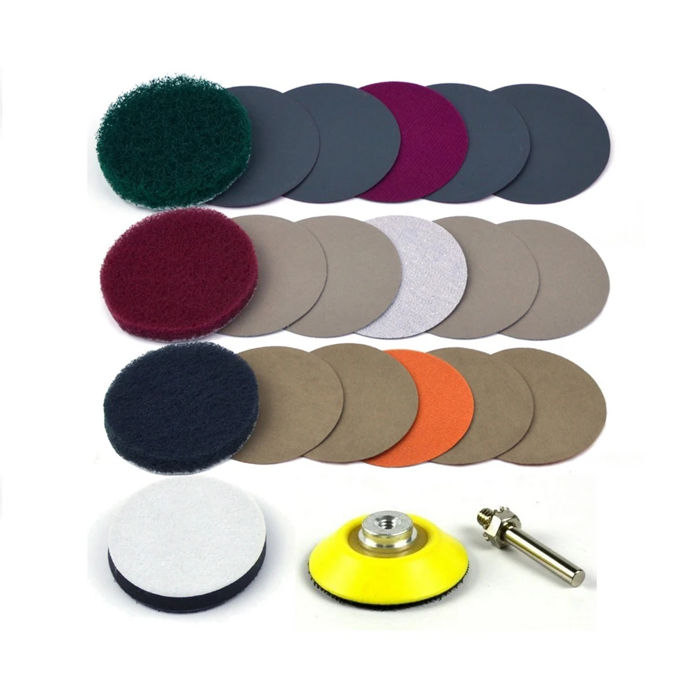 

21Pcs 2In 2000/5000/10000 Grit Sandpaper Set Sanding Disc Headlight Polishing Scouring Pad Restoration DIY Kit For Electric Dril