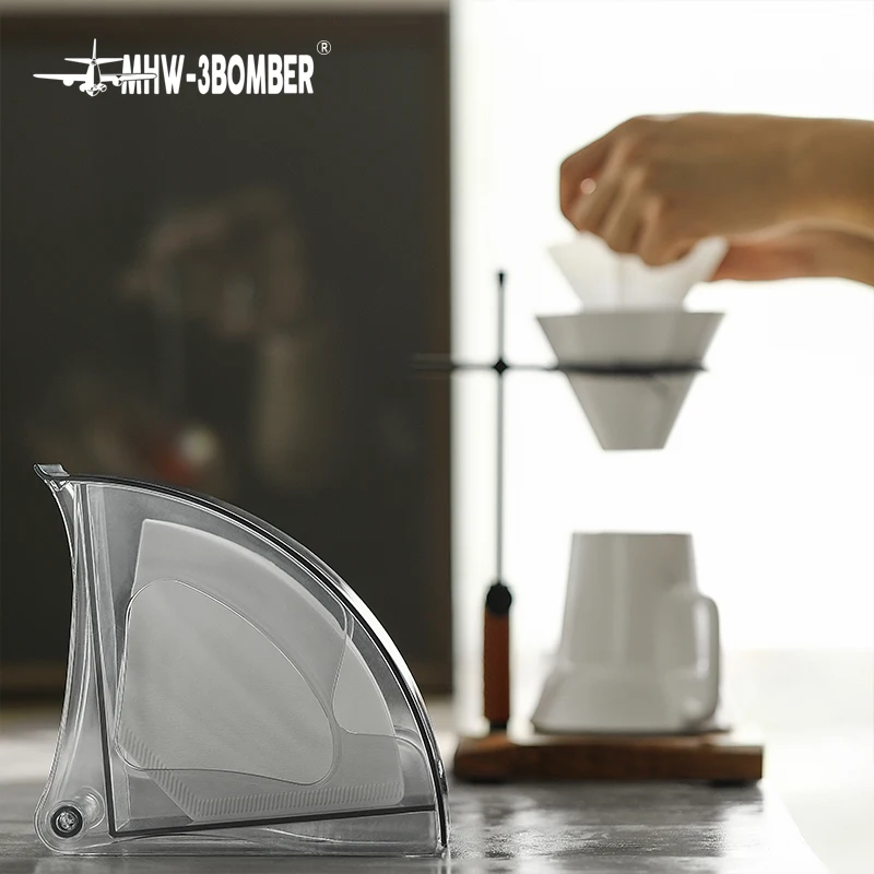 MHW-3BOMBER Classic Coffee Filter Holder Durable Coffee Filter Storage Box Cafe Bar Filter Box Exquisite Home Barista Accessorie