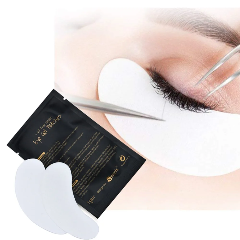 100 Paar fusselfreie Augen-Gel-Pads, feuchtigkeitsspendende Augenpads, Wimpernverlängerungs-Augenpads, Aufkleber, Make-up-Tool – Detail 8