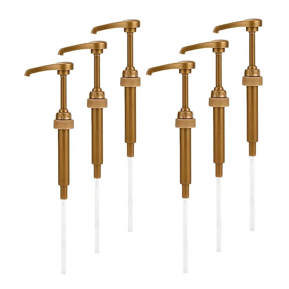 

6Pcs Syrup Pump Replacement Plastic Bottle Dispenser Pumps for Kitchen Coffee Milk Beverage Syrup Pump