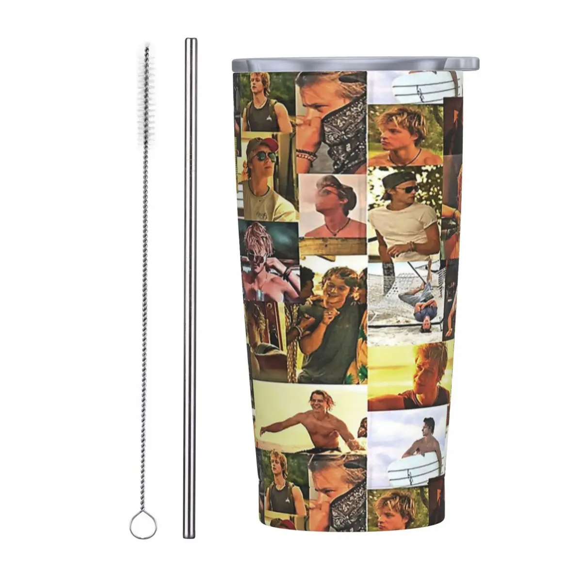 JJ Maybank - Rudy Pankow Throw Blanket Stainless Steel Tumbler Vacuum Insulated Mug Thermal Cold Bottle Straws With Lid 20oz