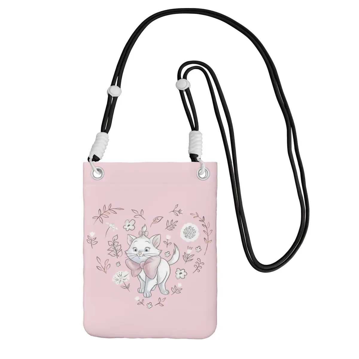 

Custom Marie Cat Mobile Phone Bag Cycling Camping Women Men Cute Persian Cat Small Crossbody Purse Smart Phone Wallet With Strap