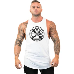 Brand Vest Muscle Fashion Gym Men Back Tank Top Sleeveless Stringer Clothing Bodybuilding Singlets Fitness Workout Sports Shirt