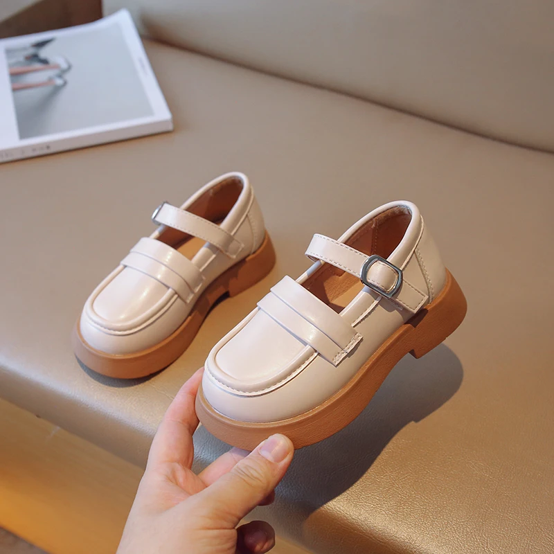 Toddler Girls Casual Leather Shoes Girls Low Heels Princess Shoes Kids JK Lolita Shoes British Style Loafers 4-12Y Autumn Spring