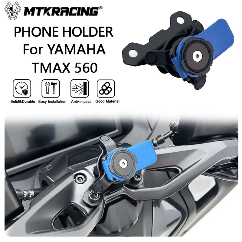 MTKRACING PHONE HOLDER For YAMAHA TMAX 560 2022-2024 Motorcycle Mobile Phone Holder Stand Gps Navigator Bracket Parts