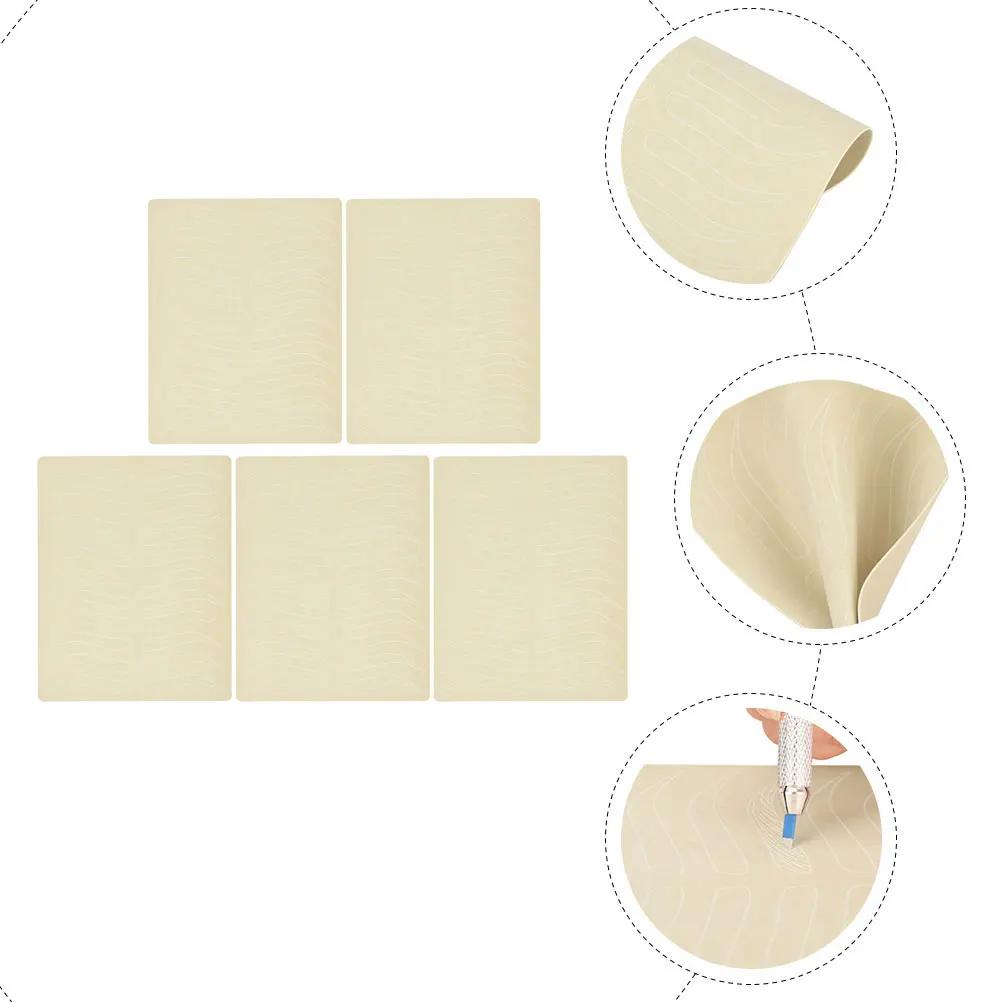 

5 Pcs Silicone Eyebrow Exercise Skin Tattooing Training Widen Practice Face for Makeup Silica Gel