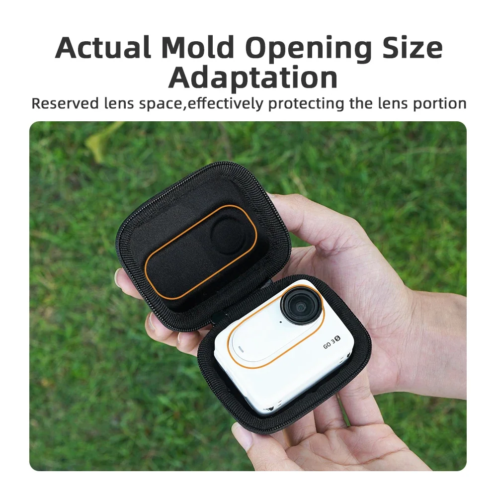 Flymele tas wadah penyimpanan, untuk Insta360 GO 3S/GO3 Mini pelindung nilon casing cangkang keras tas tangan aksesoris kamera