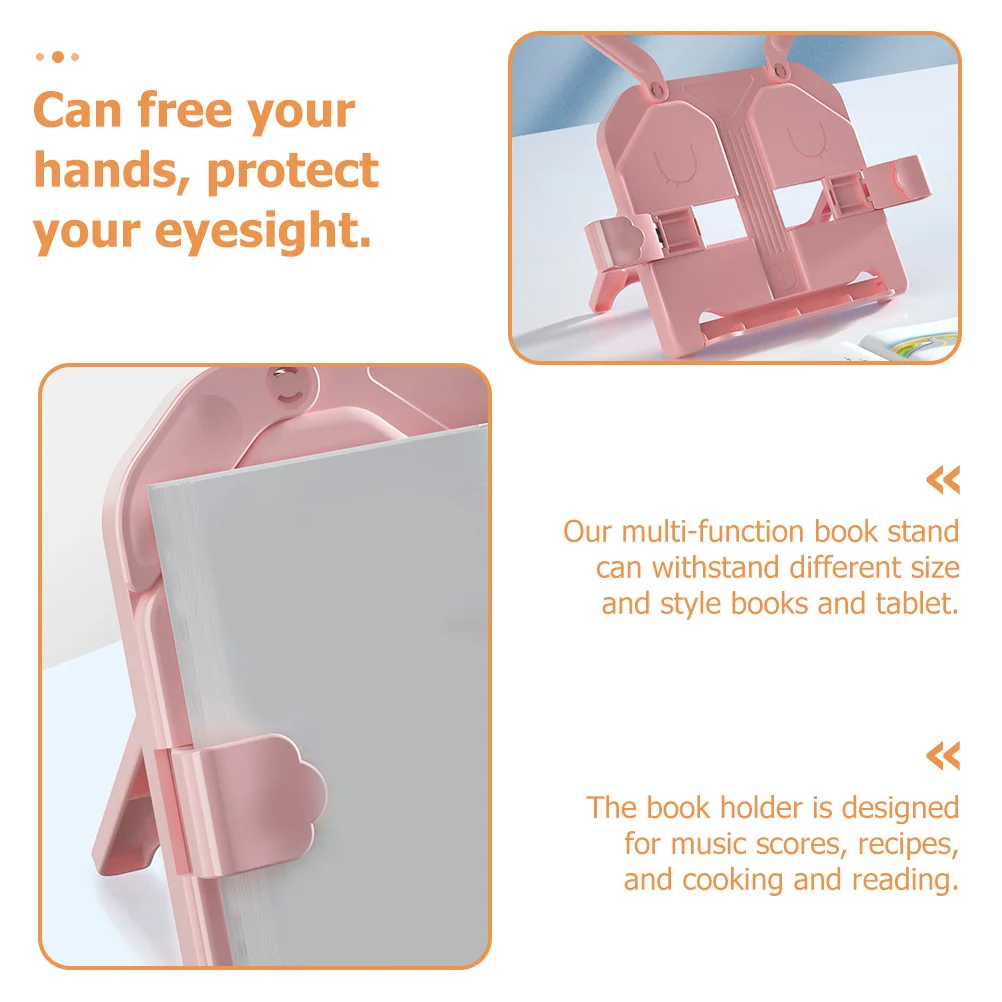 

Multifunctional Book Reading Stand Tablet Holder for Document Fold Abs Paper Desk Student Cookbook